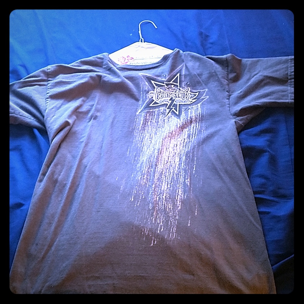 Black and White star and lightening bolt t shirt